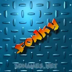 fonky in Grid Style style - 3D name wallpaper