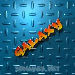 galaxy in Grid Style style - 3D name wallpaper
