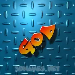 god in Grid Style style - 3D name wallpaper