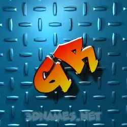 gr in Grid Style style - 3D name wallpaper