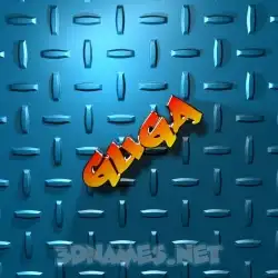 guga in Grid Style style - 3D name wallpaper