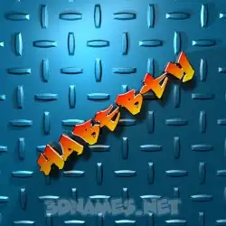 habebty in Grid Style style - 3D name wallpaper