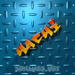 hachi in Grid Style style - 3D name wallpaper
