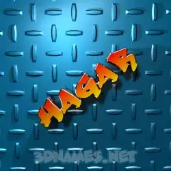 hagar in Grid Style style - 3D name wallpaper