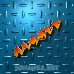 hammed in Grid Style style - 3D name wallpaper