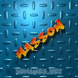 hasson in Grid Style style - 3D name wallpaper