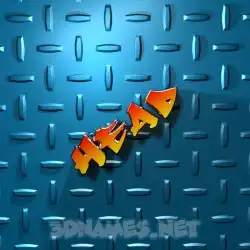 head in Grid Style style - 3D name wallpaper