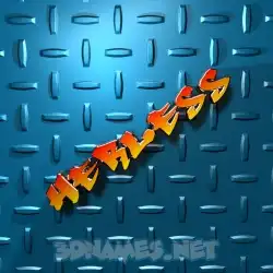 herless in Grid Style style - 3D name wallpaper