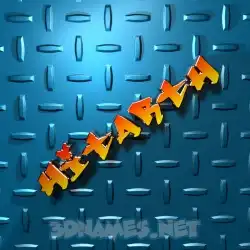 hitarth in Grid Style style - 3D name wallpaper