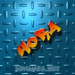 hora in Grid Style style - 3D name wallpaper