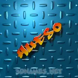 hueso in Grid Style style - 3D name wallpaper