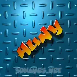 huny in Grid Style style - 3D name wallpaper