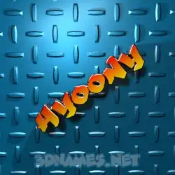 hyoony in Grid Style style - 3D name wallpaper