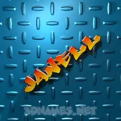 janell in Grid Style style - 3D name wallpaper