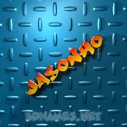 jasonho in Grid Style style - 3D name wallpaper