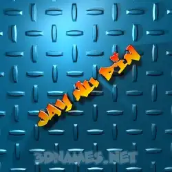 jay nu din in Grid Style style - 3D name wallpaper