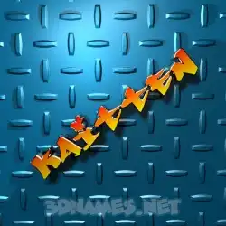 kaitten in Grid Style style - 3D name wallpaper