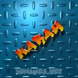 karah in Grid Style style - 3D name wallpaper