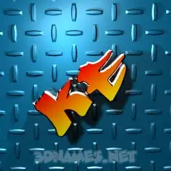 ke in Grid Style style - 3D name wallpaper