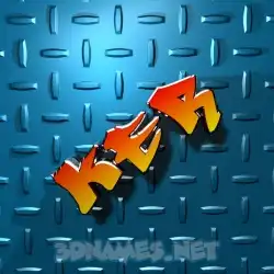 ker in Grid Style style - 3D name wallpaper