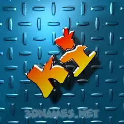 ki in Grid Style style - 3D name wallpaper
