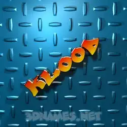 klood in Grid Style style - 3D name wallpaper