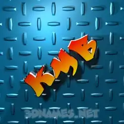 kmb in Grid Style style - 3D name wallpaper