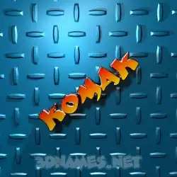 komak in Grid Style style - 3D name wallpaper