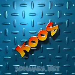 koos in Grid Style style - 3D name wallpaper