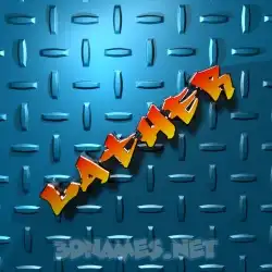 lather in Grid Style style - 3D name wallpaper