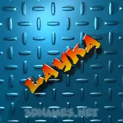 layka in Grid Style style - 3D name wallpaper