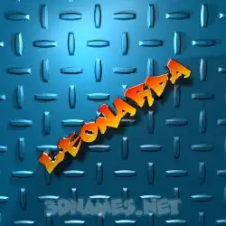 leonarda in Grid Style style - 3D name wallpaper