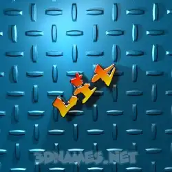 lit in Grid Style style - 3D name wallpaper