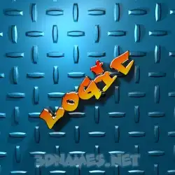 logic in Grid Style style - 3D name wallpaper