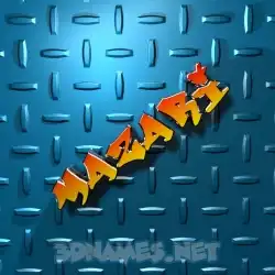 mazari in Grid Style style - 3D name wallpaper