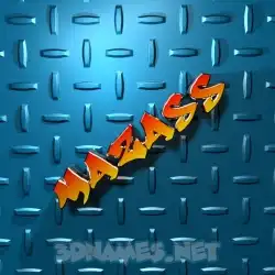 mazass in Grid Style style - 3D name wallpaper