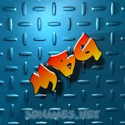 mbg in Grid Style style - 3D name wallpaper