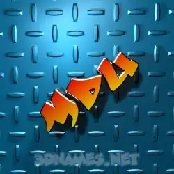 mdu in Grid Style style - 3D name wallpaper