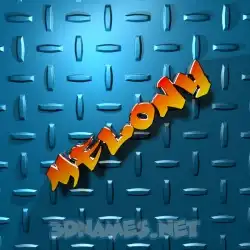 melony in Grid Style style - 3D name wallpaper