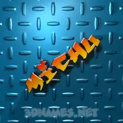 michu in Grid Style style - 3D name wallpaper