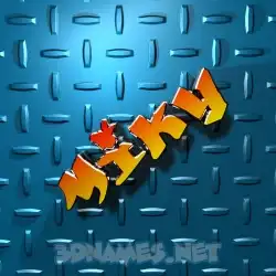 miky in Grid Style style - 3D name wallpaper