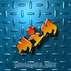 mim in Grid Style style - 3D name wallpaper