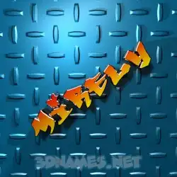 mirely in Grid Style style - 3D name wallpaper