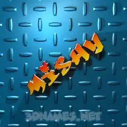 mishy in Grid Style style - 3D name wallpaper