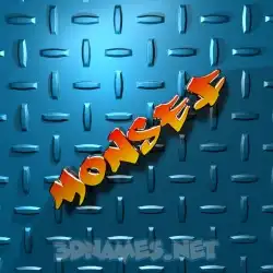 monsef in Grid Style style - 3D name wallpaper