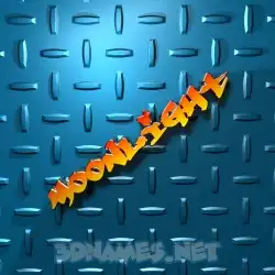 moonlight in Grid Style style - 3D name wallpaper