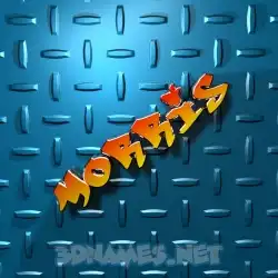 morris in Grid Style style - 3D name wallpaper