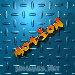 motion in Grid Style style - 3D name wallpaper