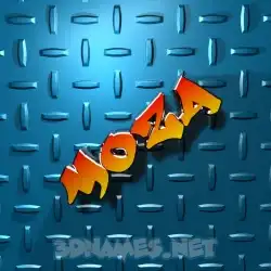 moza in Grid Style style - 3D name wallpaper