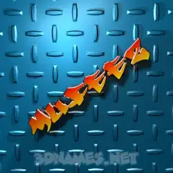 mufeez in Grid Style style - 3D name wallpaper